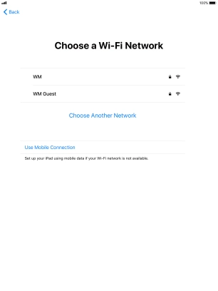 Press the required Wi-Fi network.