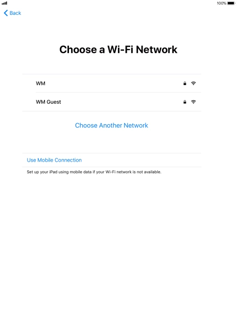 Press the required Wi-Fi network.