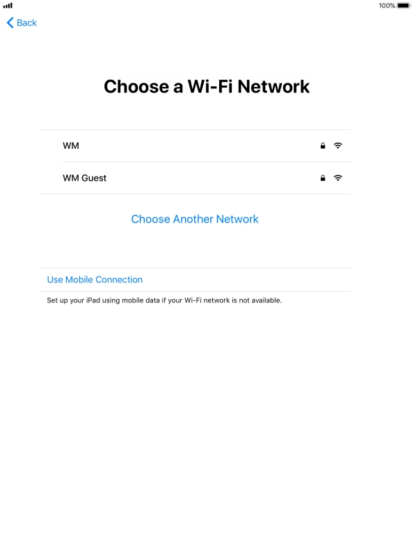 Press the required Wi-Fi network.