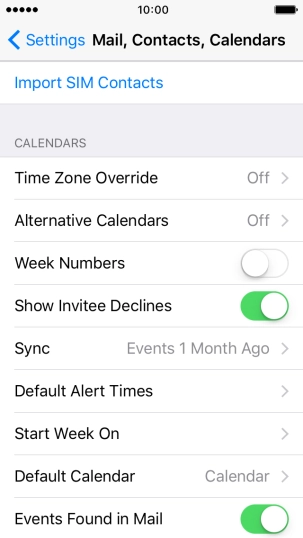 Press Import SIM Contacts.