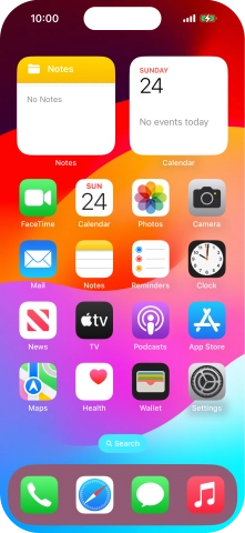 When the battery charging icon is displayed, the battery is charging.