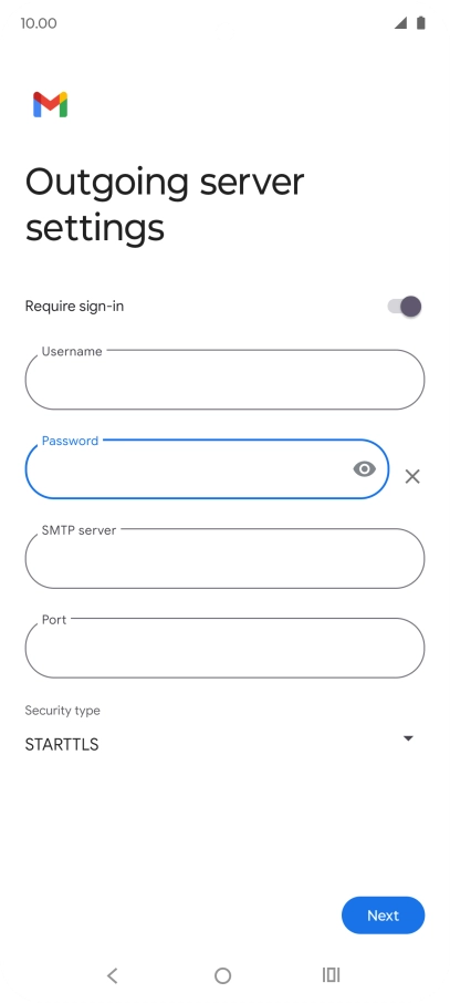 Press the field below 
