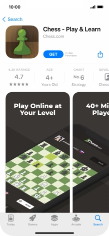 Press GET and follow the instructions on the screen to install the app.