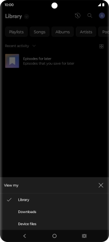 Press the required category and go to the required audio file.