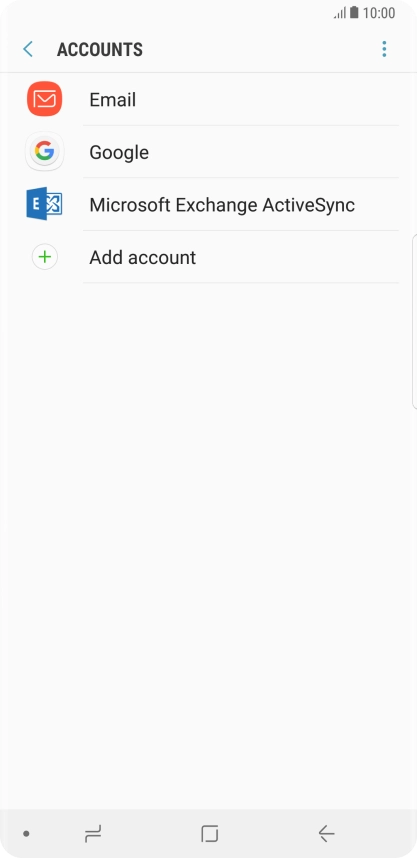 If this screen is displayed, you email account has been recognised and set up automatically. Follow the instructions on the screen to key in more information and finish setting up your phone.