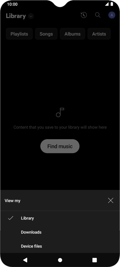 Press the required category and go to the required audio file.