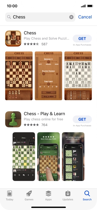 Press the required app.