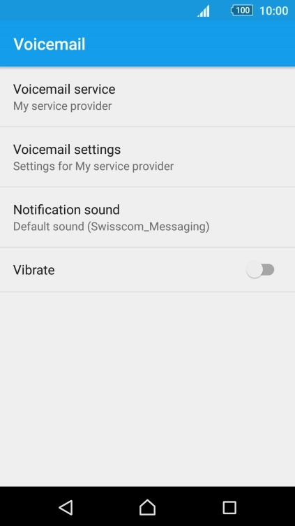 Press Voicemail settings.