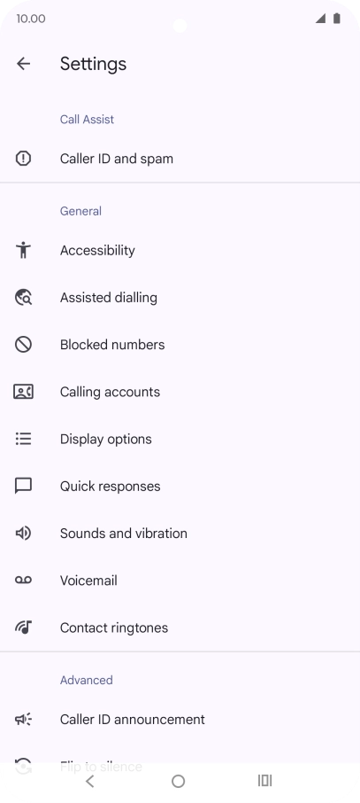 Press Calling accounts.