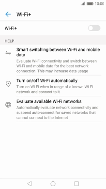 Press the indicator to turn the function on or off.