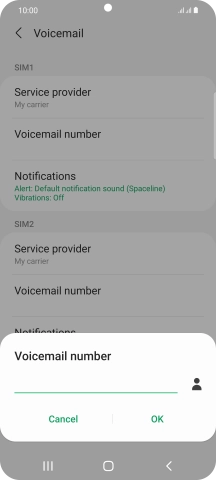 Key in +61414121121 and press OK.