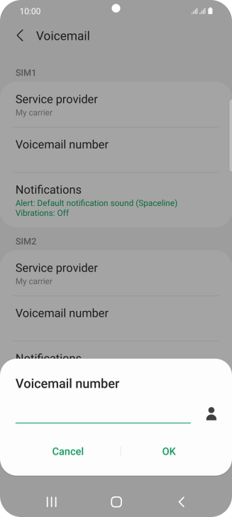 Key in +61414121121 and press OK.