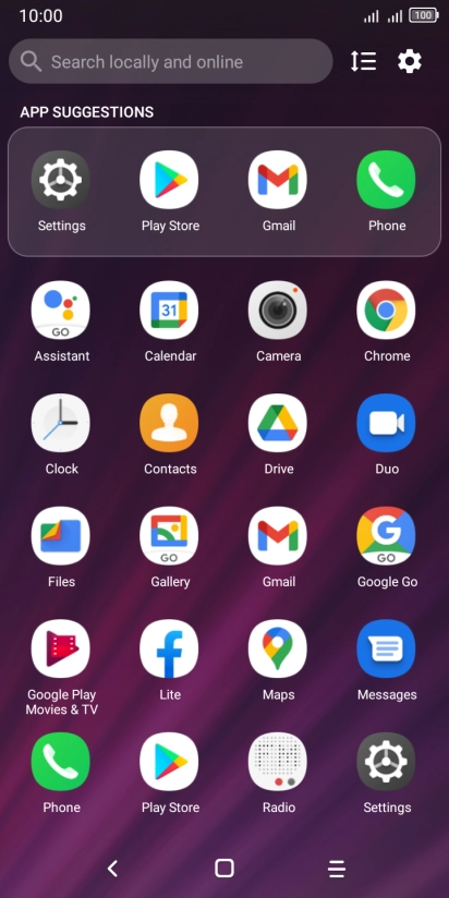 Press Gallery and go to the required folder.