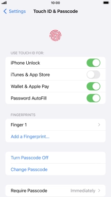 Press the indicators next to the required settings to turn the function on or off.