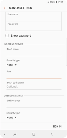 Press the field below 