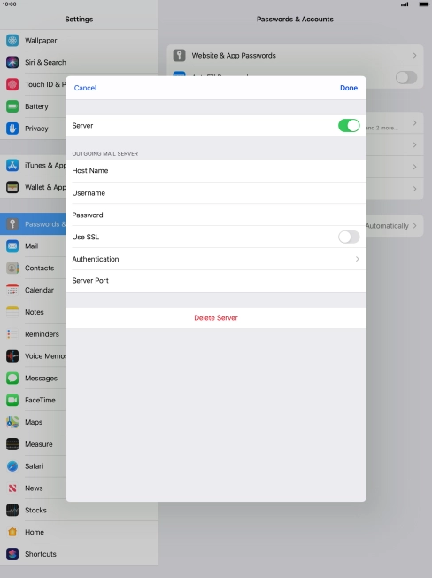Press Authentication.
