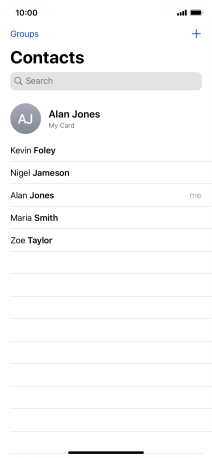 Press the required contact.