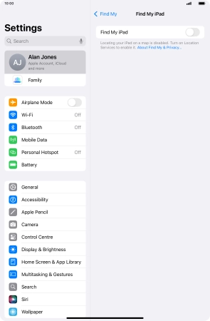 Press the indicator next to 