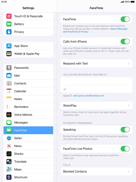 Press the indicator next to 