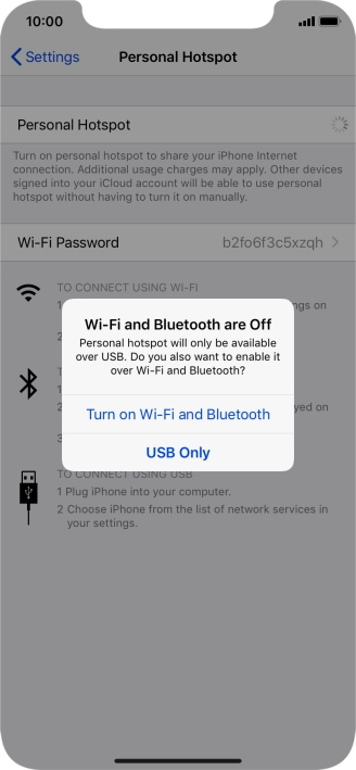 If Wi-Fi is turned off, press Turn on Wi-Fi and Bluetooth.