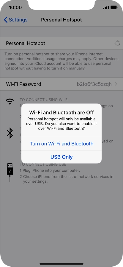 If Wi-Fi is turned off, press Turn on Wi-Fi and Bluetooth.