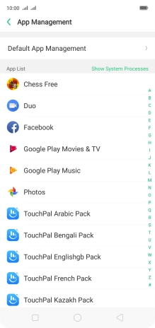 Press the required app.