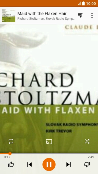 Press arrow right to go to the next audio file.