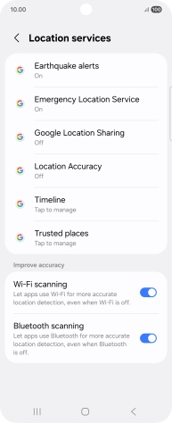 Press Location Accuracy.