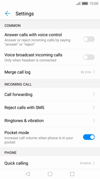 Press Call forwarding.