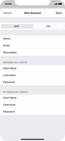 Press Save. Your email account has now been set up. To select more settings for incoming and outgoing server, proceed with the following steps.