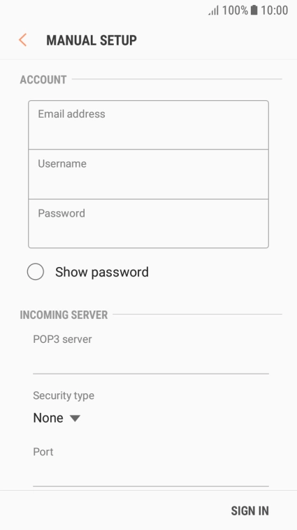 Press the field below 