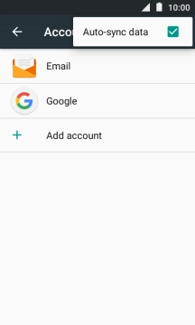 Press Auto-sync data to turn the function on or off.