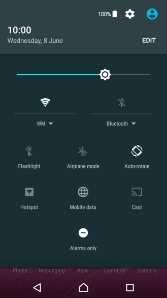 Press the sound settings icon to turn off silent mode.