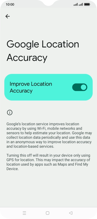 If you press the indicator next to 