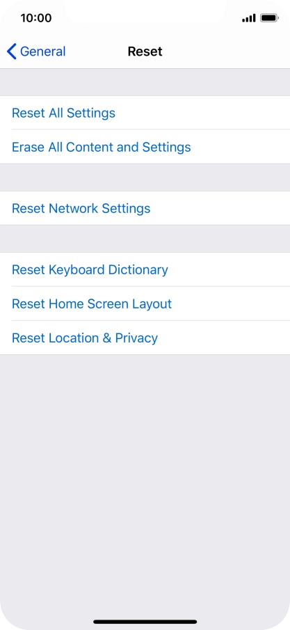 Press Reset All Settings.