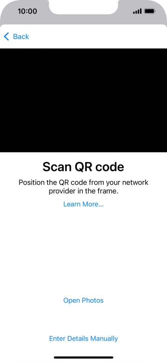 Place the QR code you've received inside the phone camera frame to scan the code.