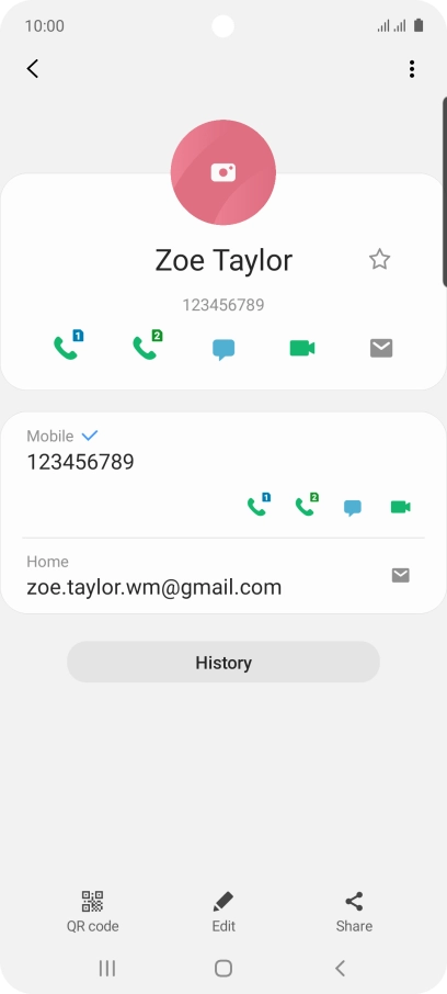 Press the call icon.