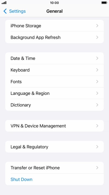 Press Transfer or Reset iPhone.
