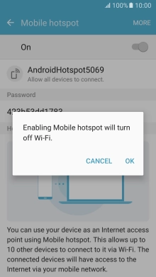 If Wi-Fi is turned on, press OK.