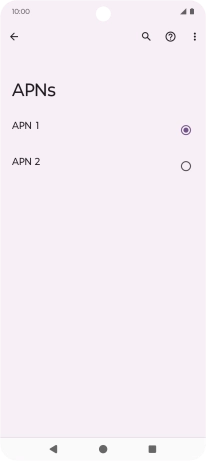 Press the field next to the data connection to activate it.