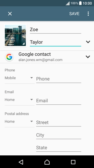 Press the address book drop down list.
