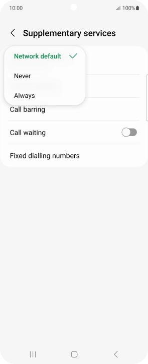 Press Always to turn on caller identification.