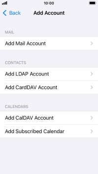 Press Add Mail Account.