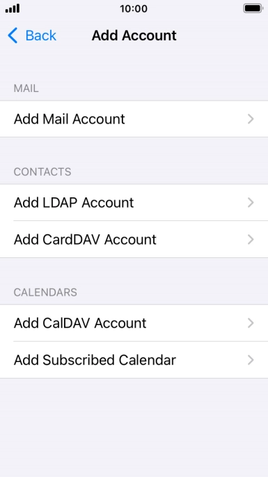 Press Add Mail Account.