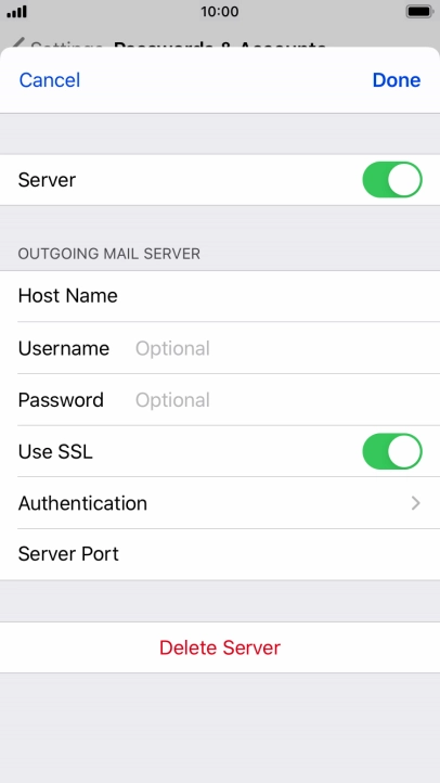 Press the indicator next to 
