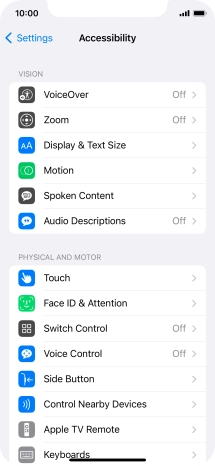 Press the required category below 