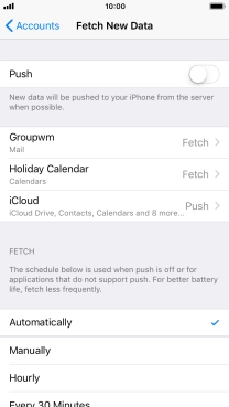If you turn off the function, press the required setting.
