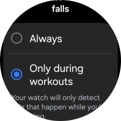 Press the required setting.
