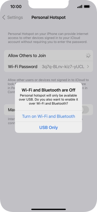 If Wi-Fi is turned off, press Turn on Wi-Fi and Bluetooth.