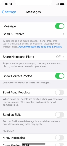 Press the indicator next to 